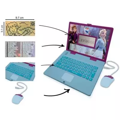 Ordinateur Educatif Bilingue La Reine des Neiges - 124 activités - LEXIBOOK