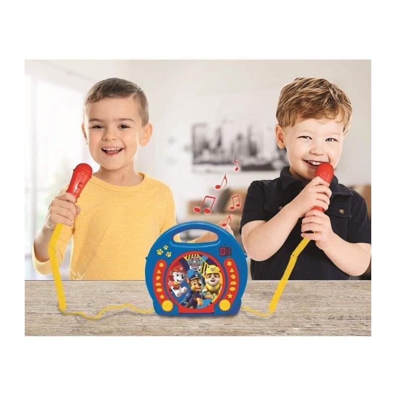 Lecteur CD karaoké enfant avec 2 micros - PAT' PATROUILLE