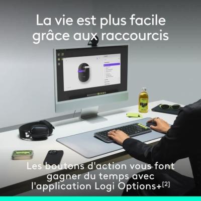 Souris sans fil Logitech Pop Mouse - Lilas - Compacte et colorée