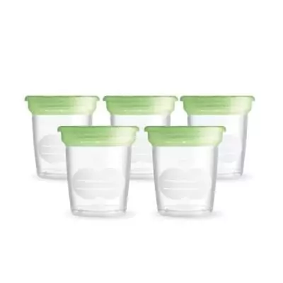 Lot de 5 pots de conservation pour lait maternel 120ml