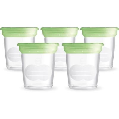 Lot de 5 pots de conservation pour lait maternel 120ml