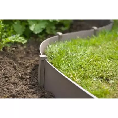 Bordure de jardin en polypropylène - Nature Beige Taupe 