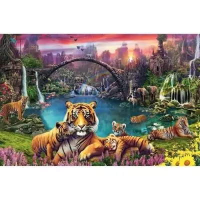 Puzzle 3000 pièces Tigres au lagon, un défi pour adultes!