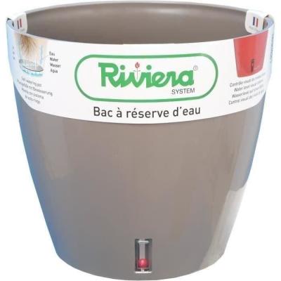 Bac à réserve d'eau RIVIERA - Ø 36 x H 33 cm - Taupe