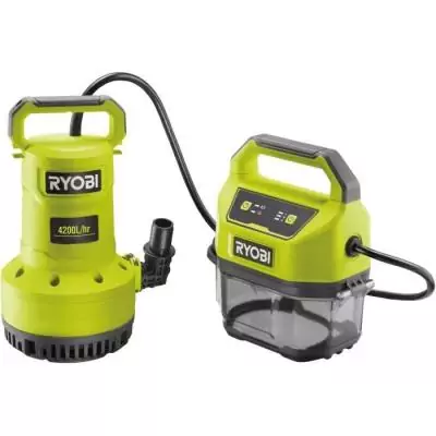 Pompe d'évacuation 18V RYOBI - Puissante et polyvalente