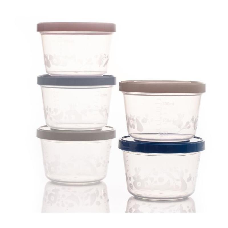 Lot de 5 boîtes de conservation 250ml pour repas bébé
