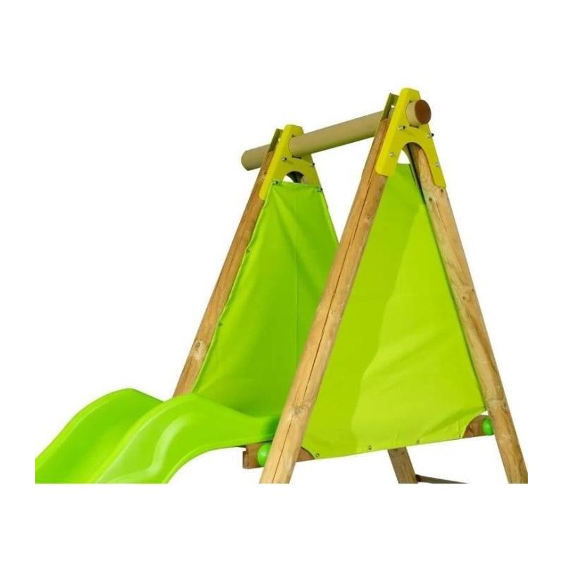 Station de jeux bois et métal Techwood ARROBA - Pour 4 enfants