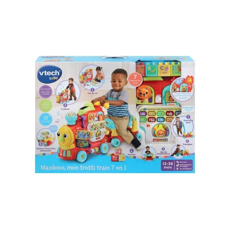 Porteur Maxiloco Mon Trotti Train 7 en 1 - Rouge Musical - VTECH BABY