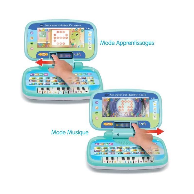 Un premier ordinateur éducatif et musical pour enfants de 33 x 30 x 7 cm