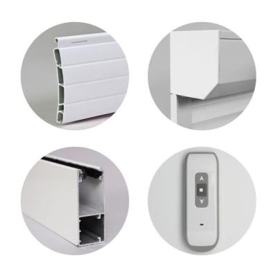 Volet roulant PVC Blanc H155 x L120 cm - Manoeuvre électrique radio