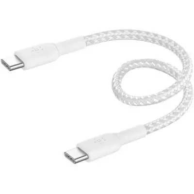 Câble tressé - BELKIN - USB-C vers USB-C - 0,15 m Câble tressé - BELKIN - USB-C vers USB-C - 0,15 m