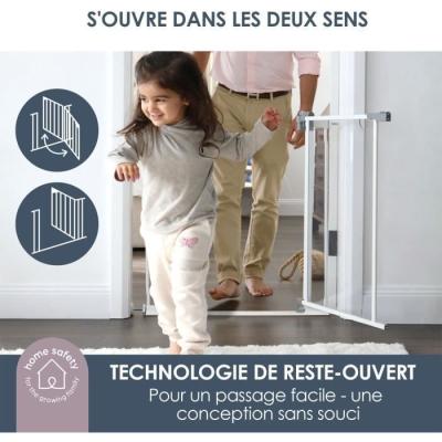 Barrière de sécurité transparente DREAMBABY - Maintien ouvert - Bas anti-chute