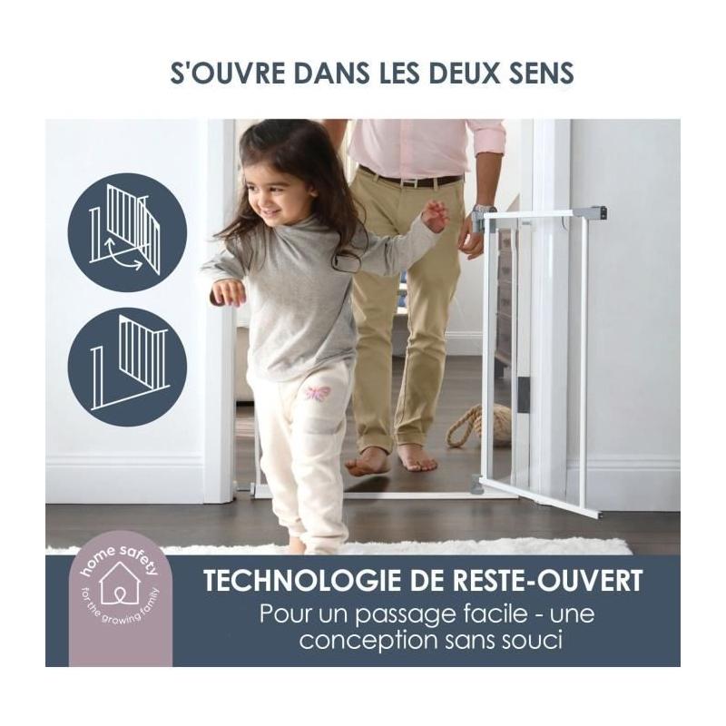 Barrière de sécurité transparente DREAMBABY - Maintien ouvert - Bas anti-chute
