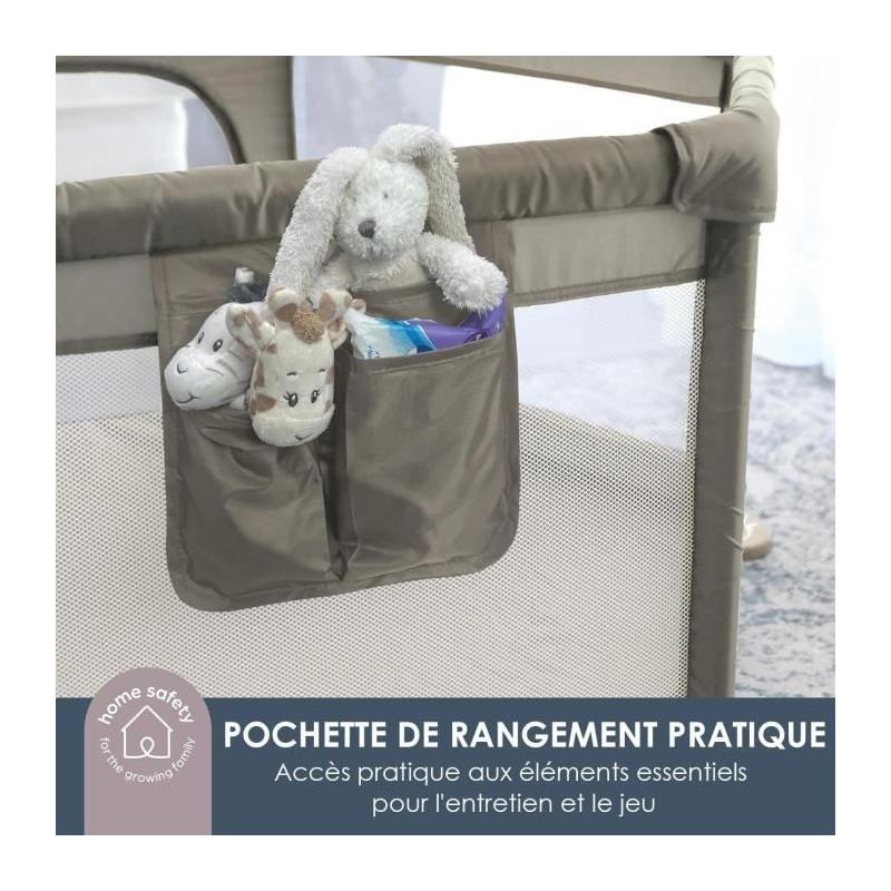 Parc Explore DREAMBABY - Parc Bébé Taupe Ø 1,40 m - H 70 cm