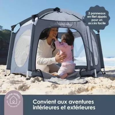 Parc Aventure Pop-Up Dreambaby - Tissu avec sac de transport - Protection UV - Ø 1,3 m