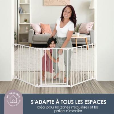 Barriere de sécurité enfant Discovery 3 - Blanc - 74,5 cm à 1,95 m