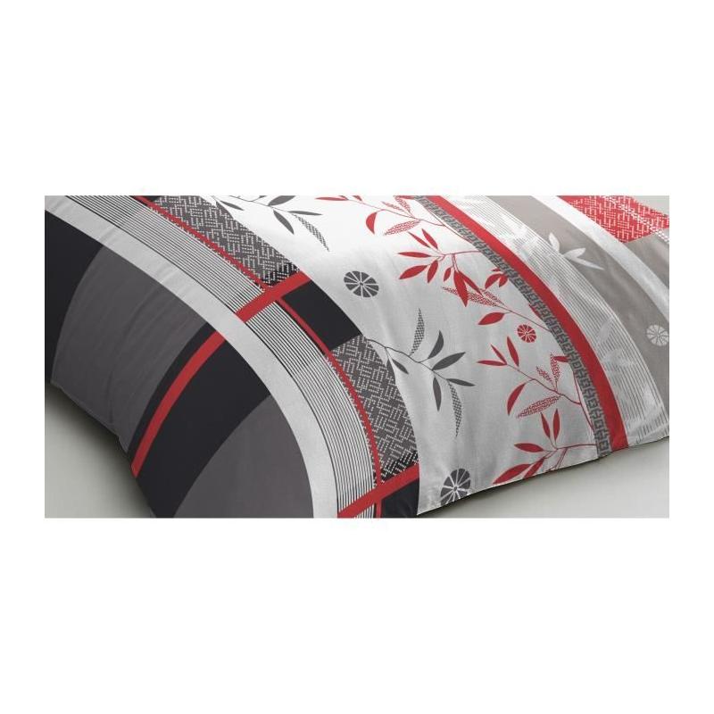 Parure de lit microfibre bleue - Shizuoka - Housse 140x200 cm + 1 taie - HOME LINGE PASSION