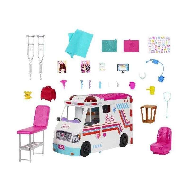Barbie Ambulance et Clinique Médicale - Coffret avec Accessoires