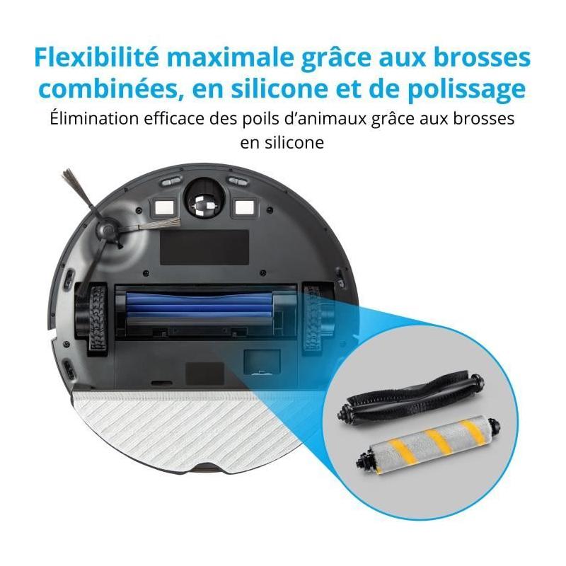 Aspirateur Robot MEDION X50 SW: Navigation Laser, 8000 Pa - Zones NO GO & GO