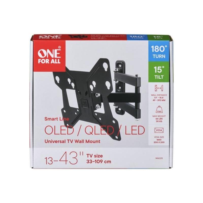 Support mural inclinable et orientable pour TV de 13 à 43 pouces