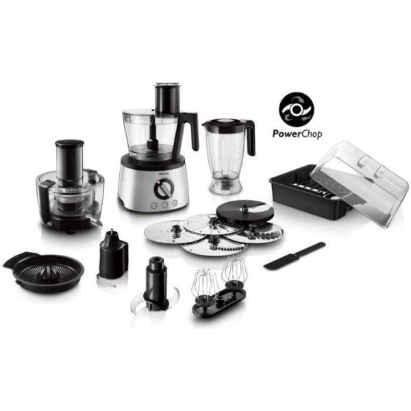 Robot de cuisine 6-en-1 - PHILIPS - HR7778/00 - 1300 W - 3,4 L - Inox