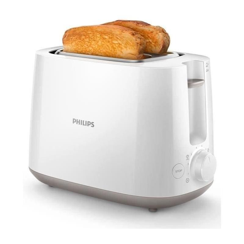 Grille-pain PHILIPS HD2581/00 - Réchauffe viennoiseries - Blanc