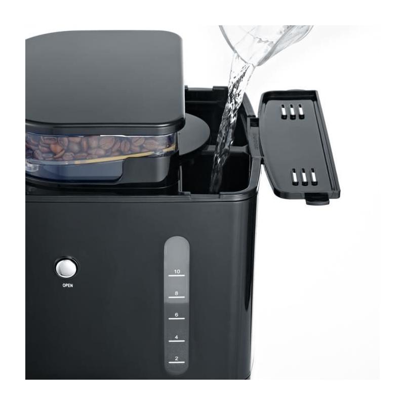 Machine à café expresso avec broyeur intégré SEVERIN 4810 - Noir et inox - 1000W - 1,4 L