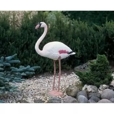Statue Cigogne en résine 90 cm pour décor de jardin