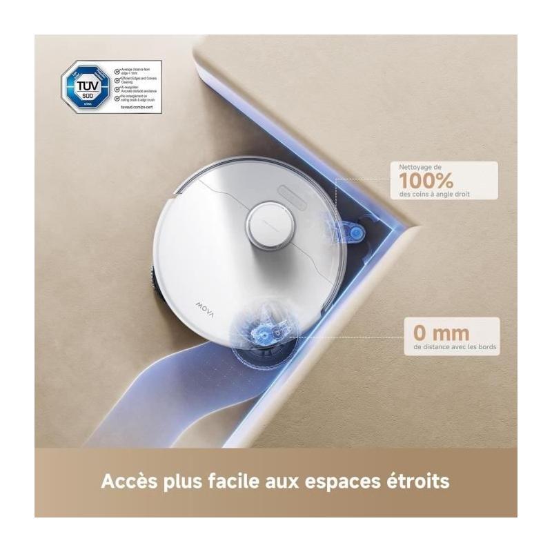 Aspirateur Robot MOVA P50 Ultra: Nettoyage puissant, coin à bord
