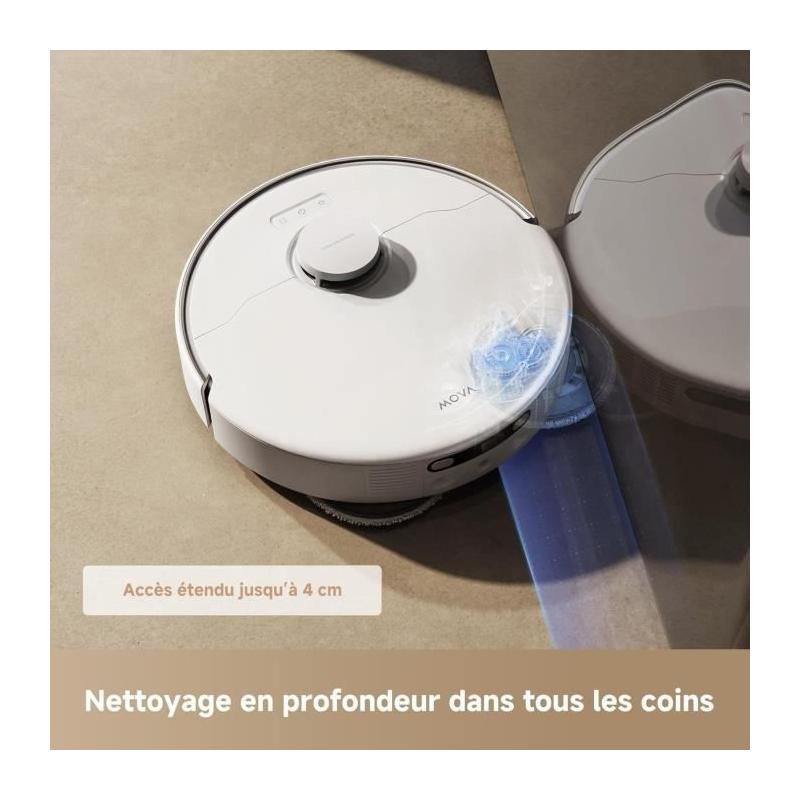 Aspirateur Robot MOVA P50 Ultra: Nettoyage puissant, coin à bord