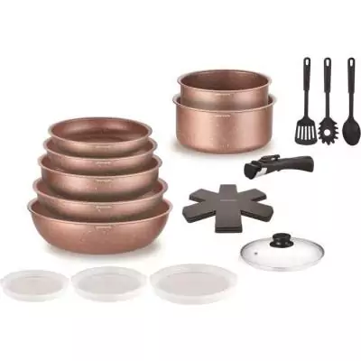 Ensemble de cuisine Arthur Martin AM5865 - 18 pièces - Poignée amovible