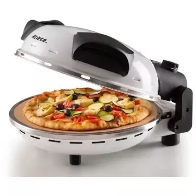 Four à Pizza Electrique Ariete 918 Blanc 1200W - Pierre Réfractaire - Diamètre 33cm