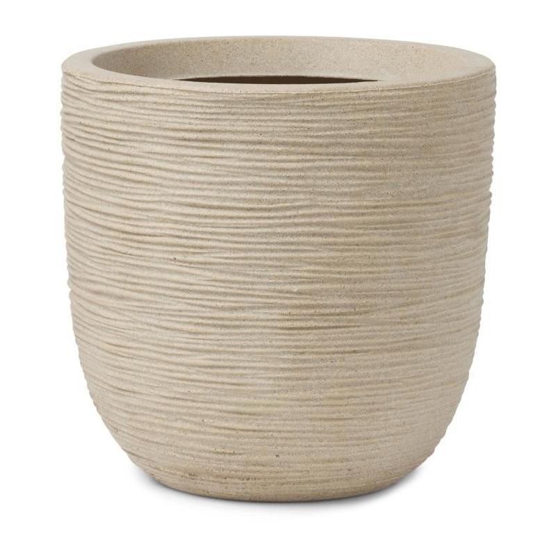 Pot de fleur boule - CAPI EUROPE - Terrazzo beige - 35 x 34 cm