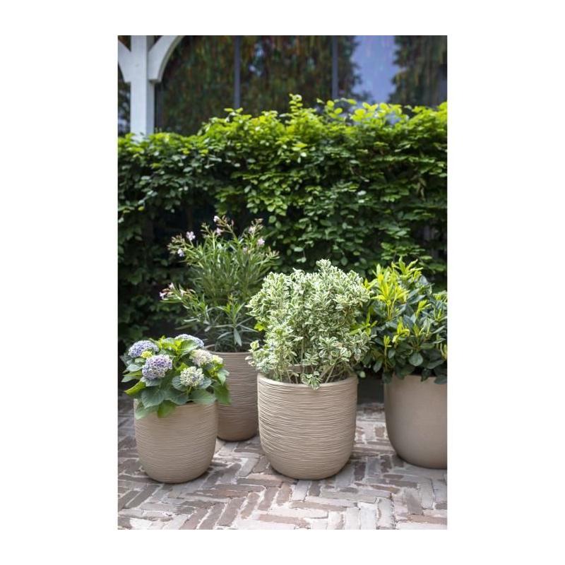 Pot de fleur boule - CAPI EUROPE - Terrazzo beige - 35 x 34 cm