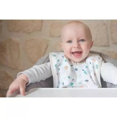 Ensemble repas BEABA: Egoutte biberon arbre + Boite doseuses + Goupillon silicone + Bavoir tropic