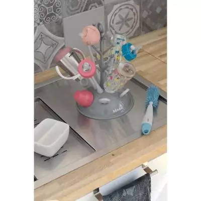 Egoutte Biberons arbre gris - Organisation pratique pour biberons