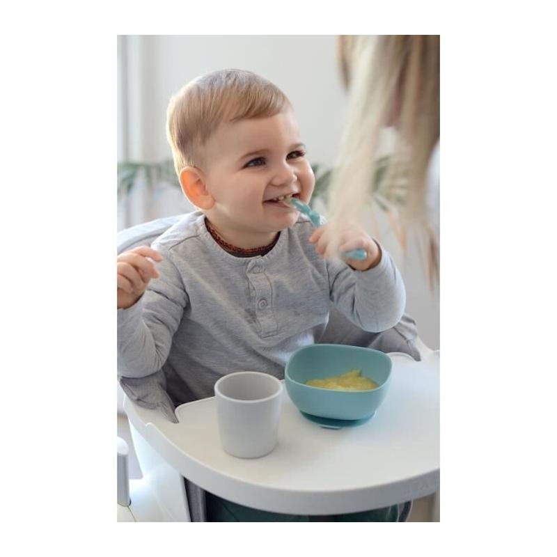 Ensemble Repas Silicone Bébé BEABA, Anti-dérapant, 4 Pièces - Jungle