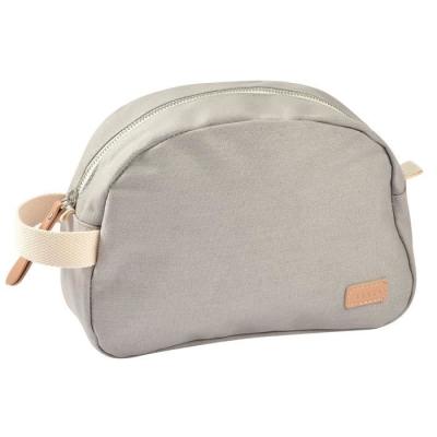 Trousse de toilette bébé BEABA en canvas gris perle