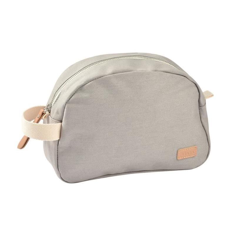 Trousse de toilette bébé BEABA en canvas gris perle