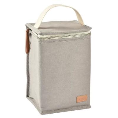 Pochette repas bébé isotherme, gris perle - Idéale pour les repas de bébé