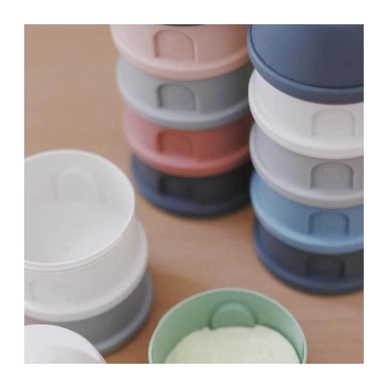 Boîte doseuse BEABA 4 compartiments, gris minéral / bleu