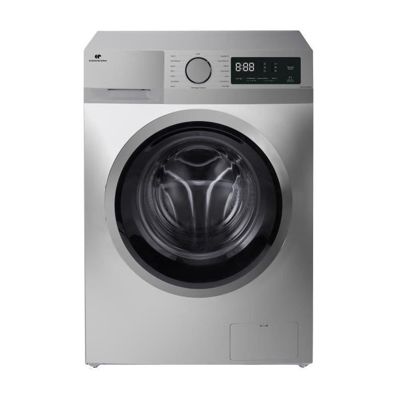 Lave-linge hublot 12kg - Classe A - Moteur induction - Silver