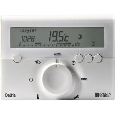 Thermostat d'ambiance Deltia 8.00 programmable - Petit thermostat électronique filaire
