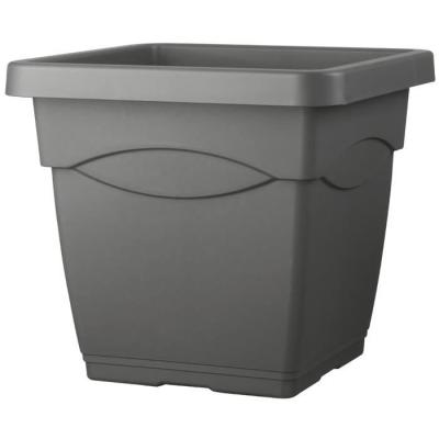 Pot de fleurs carré Day R anthracite - Gris anthracite - 38cm