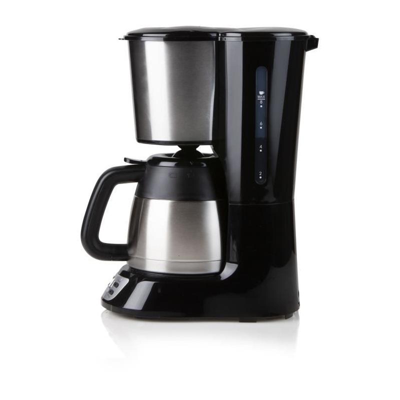 Cafetière filtre DOMO DO709K: 1000W, 1L, 8 tasses, LCD - Inox