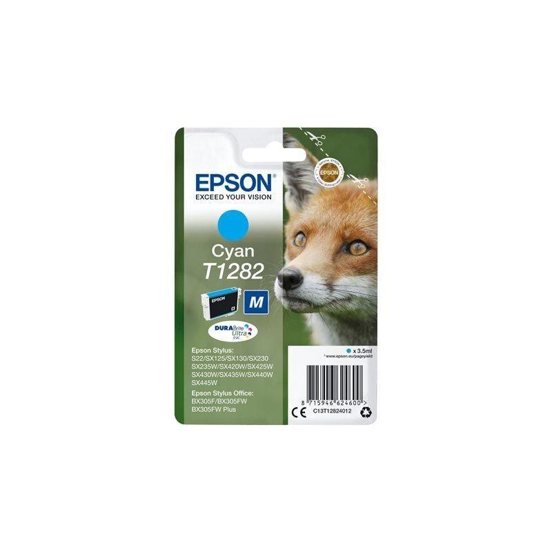 Cartouche d'encre EPSON T1282 Cyan - Renard (C13T12824012) : Couleur vive pour vos impressions