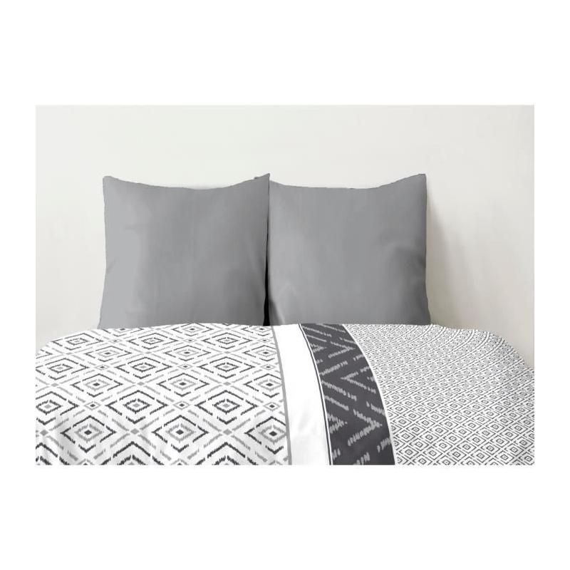 Lot de 2 taies d'oreiller HOME LINGE PASSION - Gris clair