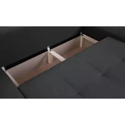 Canapé d'angle convertible réversible 5 places Indian - Gris foncé - Éco-responsable Canapé d'angle convertible réversible 5 places Indian - Gris foncé - Éco-responsable