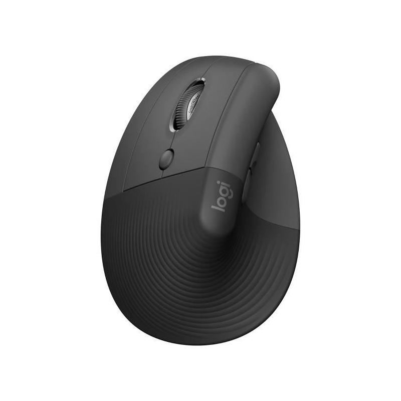 Souris ergonomique Logitech sans fil pour gaucher - Graphite