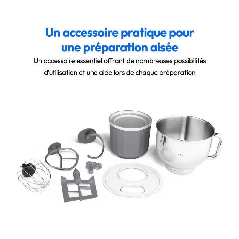 Robot pâtissier MEDION MD18420 1200W 5L Noir - Bol à glace